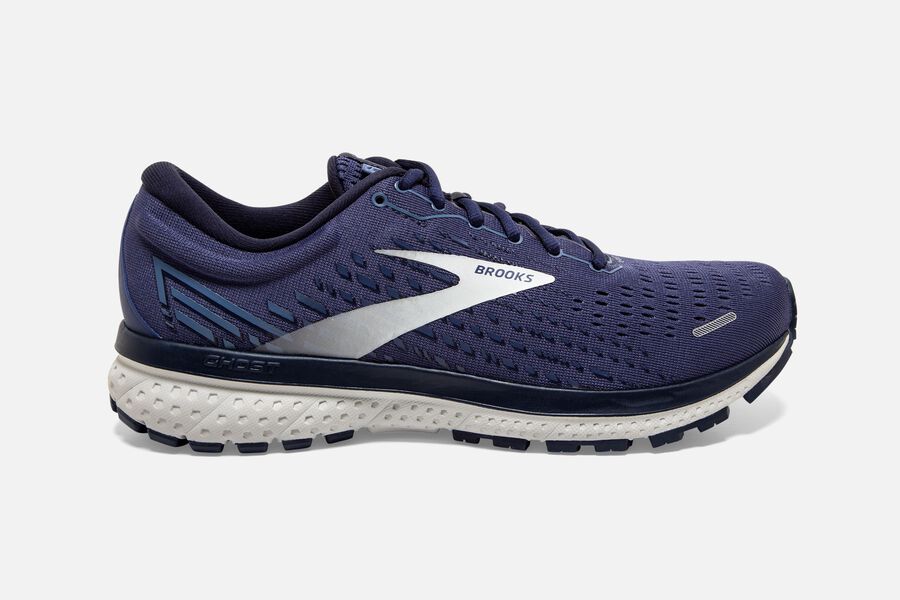 Brooks Ghost 13 Mens Australia - Road Running Shoes - Grey/Navy (467-XENQL)